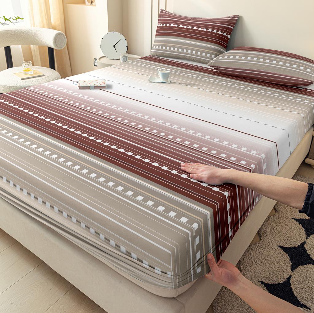 3 Piece Set, Single Bed Head + Two Pillow Cases (No Core) Suitable For All Seasons, Dust-Proof Bedspread Bedding