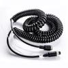 7.4M/24.3Pés Cabo Espiral de 4 Pinos Extensão de Aviação Cabo de Vídeo para Câmera de Ré para Ônibus Caminhão Van Caminhão RV Monitor CCTV DVR TV