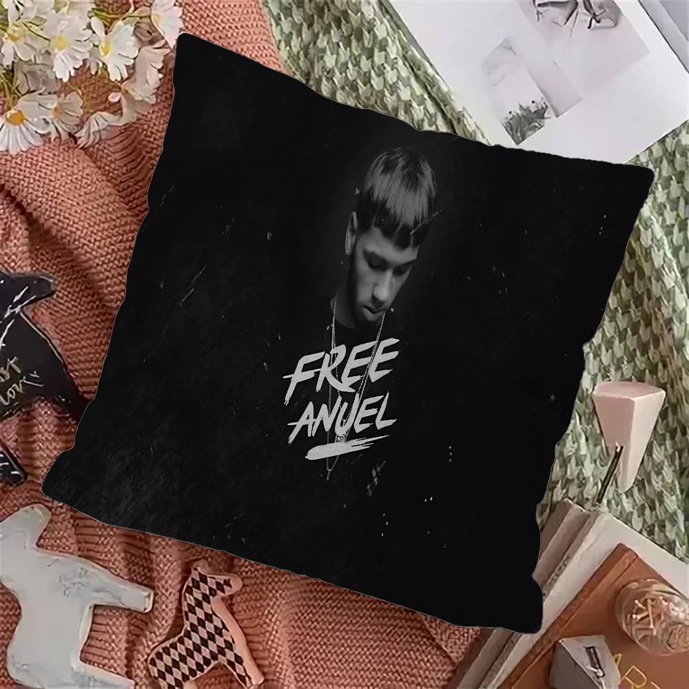 Classic Rapper Anuel AA Music Personalized Picture Text Home Decorative Pillows Household Gifts 45x45cm