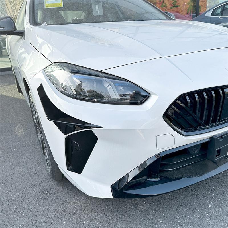 A03Z-Car Front Bumper Side Splitter Spoiler Fog Lamp Side Spoiler Trim For BMW 1 Series F70 2 Series F74 M Sport 2024+ Glossy Bl