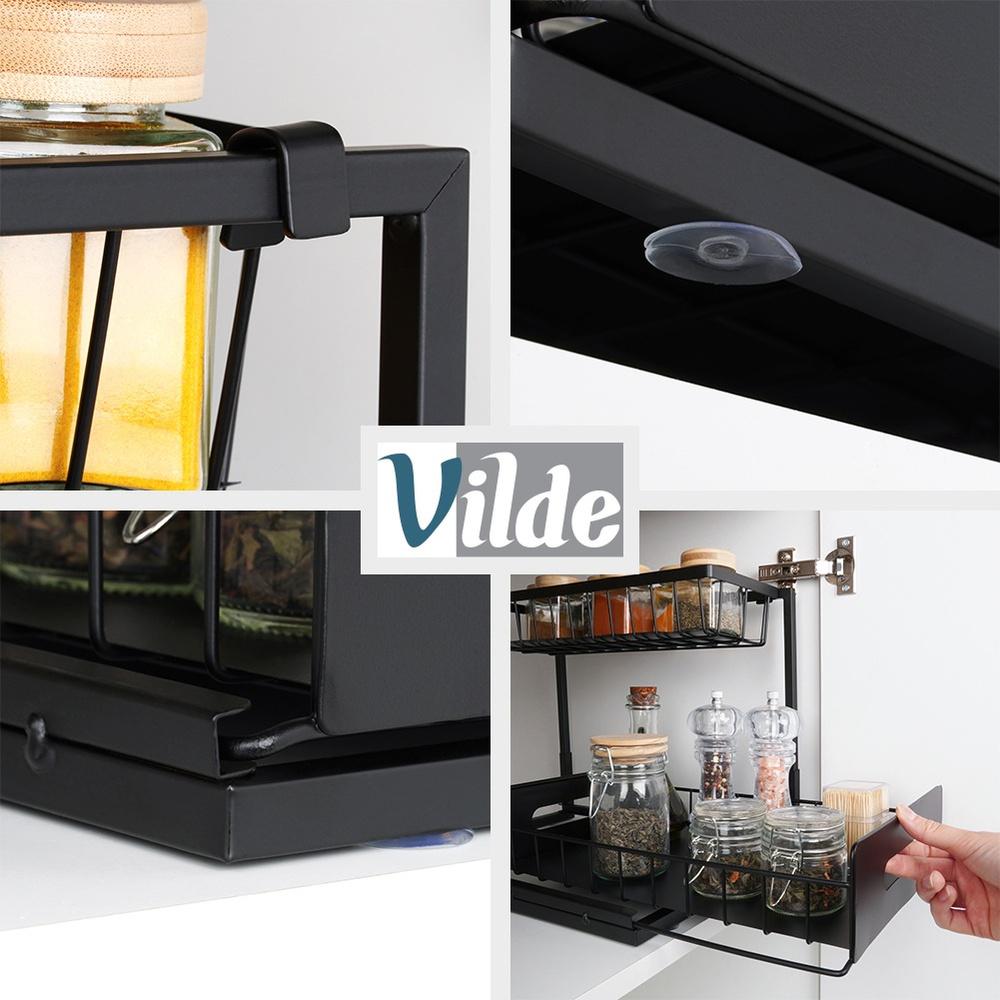 Two-Tier Metal Kitchen Shelf Stand Organizer Rack