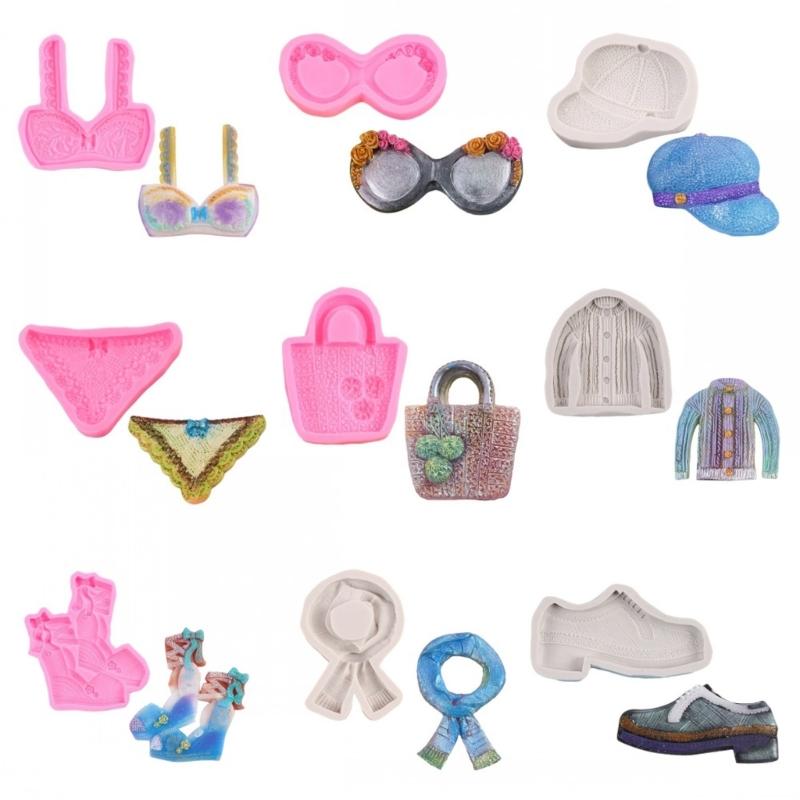 Clothes and Hats Sugar Chocolate Fondant Mold Diy Baking Manual Glue- Dripping Mold Food Grade Silicone Fondant Mould