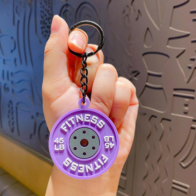 

Creative And Personalized Mini Barbell Dumbbell Piece Fitness Keychain Bag Pendant Key Chain Pendant Small Gift