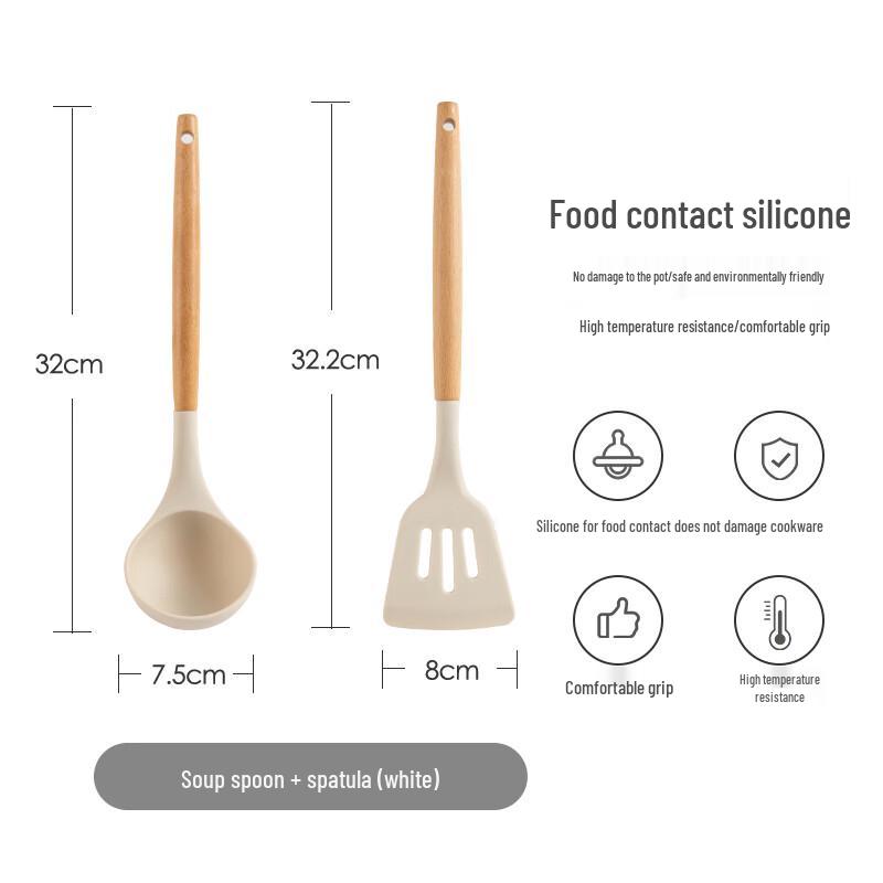 Silicone Spatula and Ladle Set