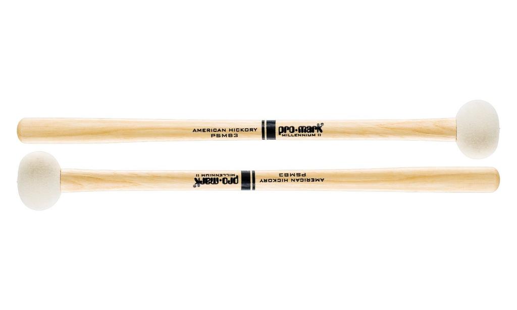 PROMARK Marching Bass Drum Mallet, 1 3/4" Head - Best for 22-26" Drums, PSMB3 [Official Japanese Product]