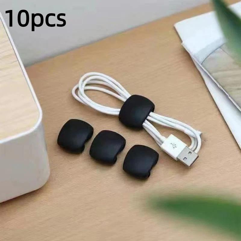 10Pcs Multifunction Cable Organizer Usb Holder Cable Management Clip Cord Keeper Headphone Earphone Phone Charger Wire Clips