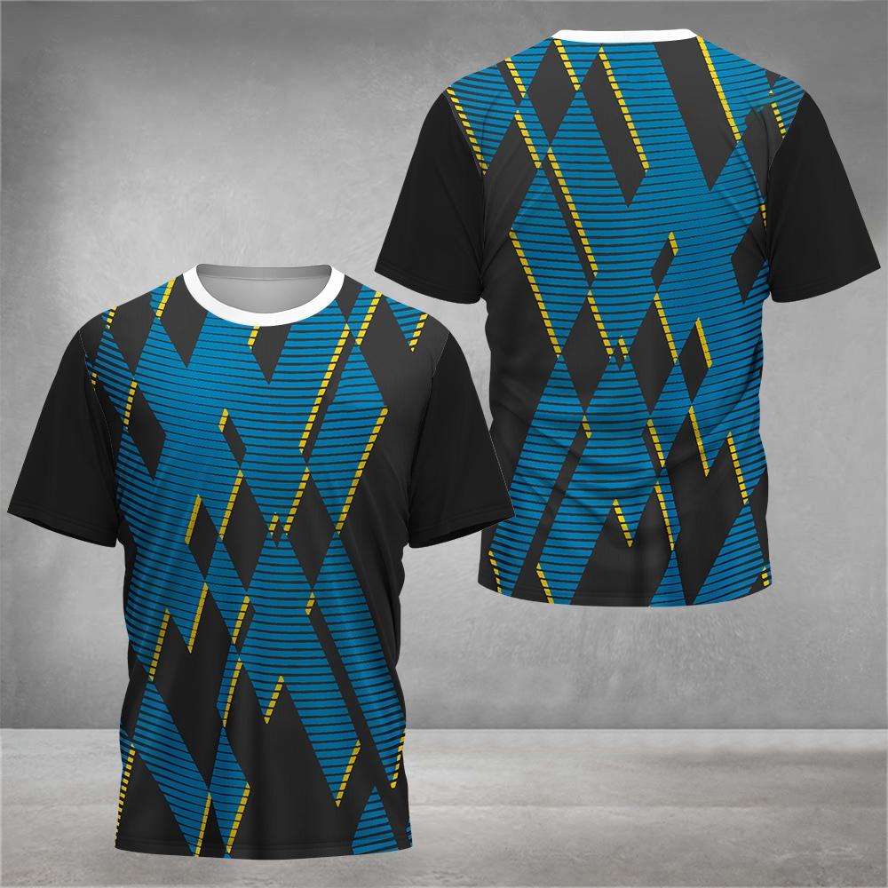 Badminton Tennis Sports Men's T Shirt Casual O-neck Loose Short Sleeve Tops Fashion 3D Print Gym T-shirt Man Outdoor Running Tee