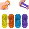4Pcs/Set Silicone Fidget Slider Sensory Toy Focus Aid Anxiety Stress Relief Textured Slider Toy Decompression Rolling Ball Slider Toy