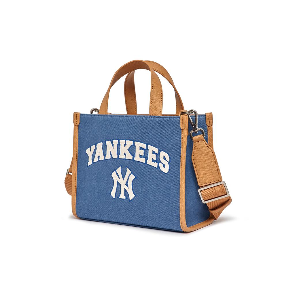 MLB New York Yankees Polyester Tote Bag , Shopping Bag , Handbag , Shoulder Bag , Crossbody Bag Unisex Brown Blue (Unisex) Handbags