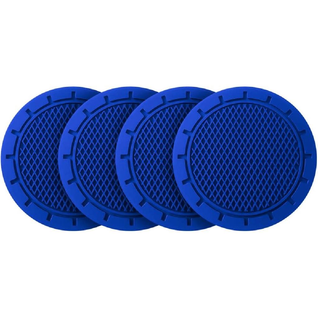 4 Pack Car Cup Holder Coaster, 2.75 Inch Diameter Non-Slip Universal Ert Coaster, Durable, Suitable For Most Car Interior, Car Accessory For Women