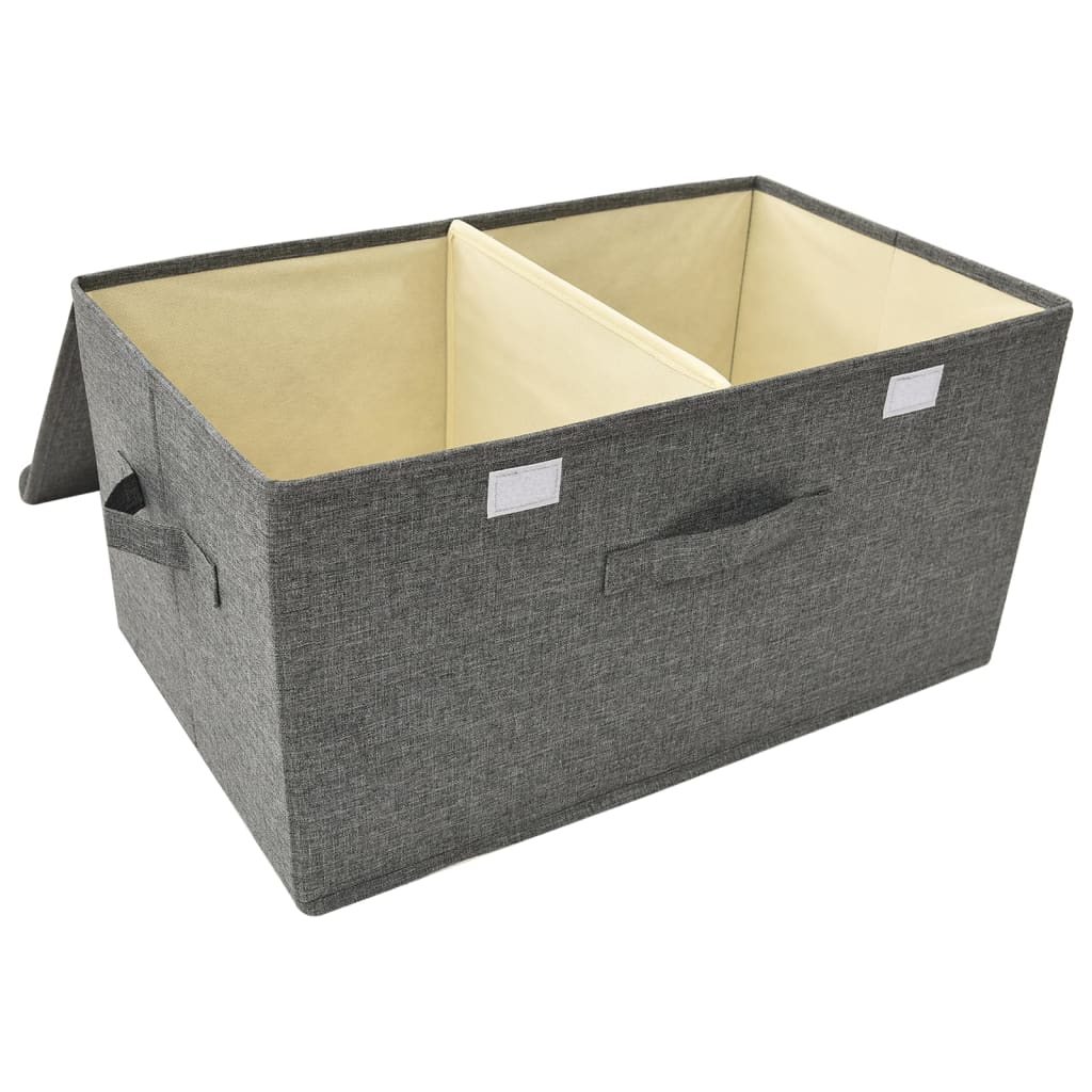 Storage Boxes 2 Pcs Fabric 50 X 30 X 25 Cm Anthracite