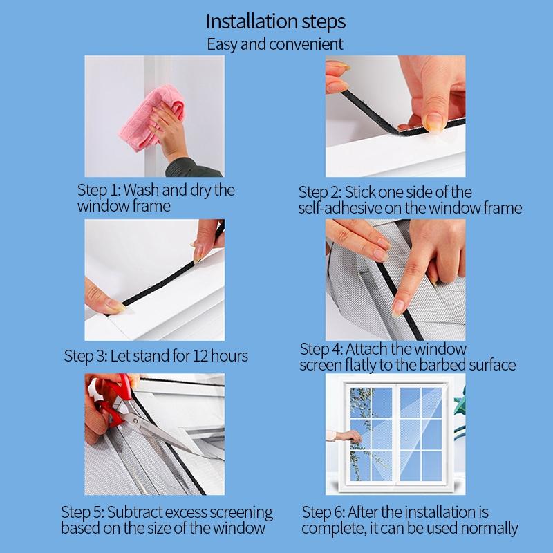 Anti-Mosquito Window Screen Mosquito Curtains Gauze Anti-Insect Mesh Nets Summer Insect Proof Net DIY Window Screen Tulle Mesh