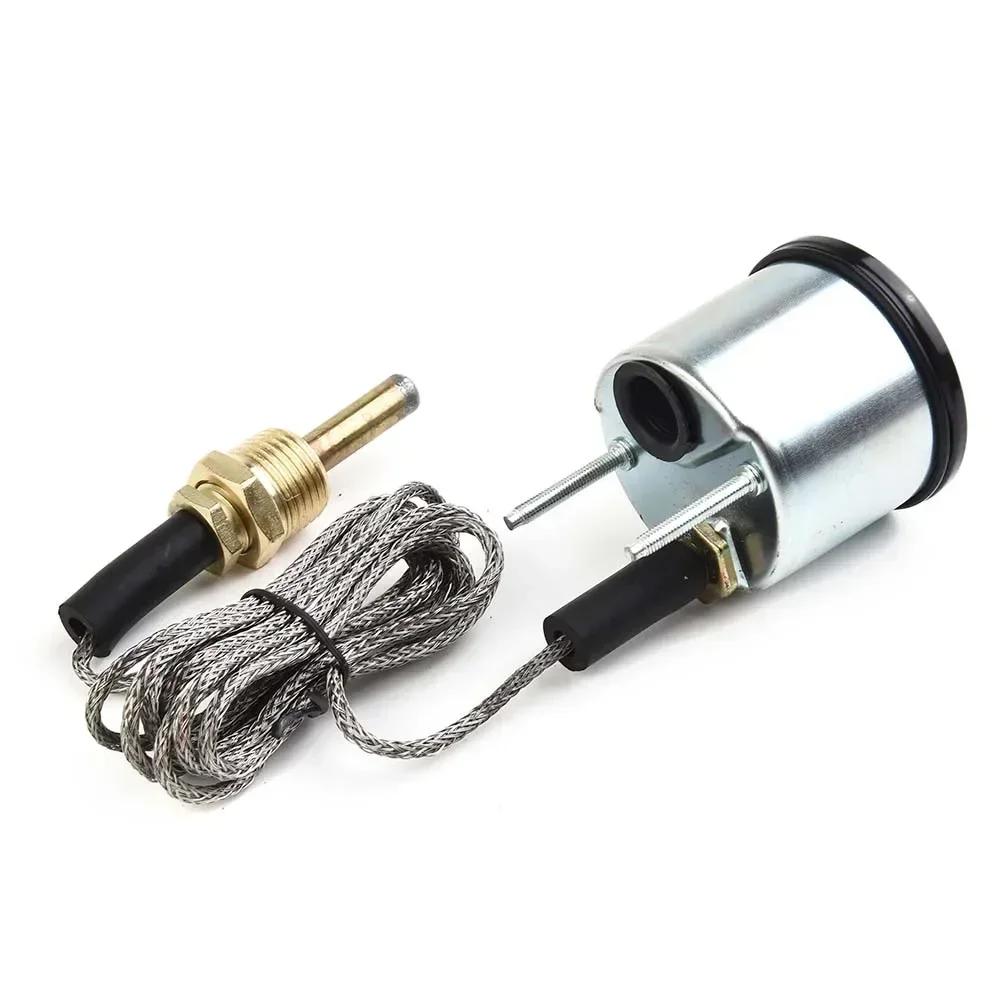 Indicator de temperatură a apei de 2 inci cu senzor 130 ℃/265 ℉ Senzor de temperatură ABS + accesorii metalice Nou practice