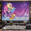 Wall Hanging Tapestry Custom NameMy Little Pony Pattern Personalized Printed Fabric Wall Decor