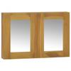 Day and Night - Day and Night Solid Teak Wood Mirror Cabinet 60x10x40 Cm