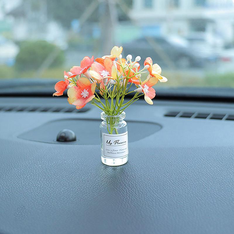 Creative Mini Simulation Sunflower Car Interior Center Console Decoration Crafts Cute Sweet Car Interior Accessories Gifts
