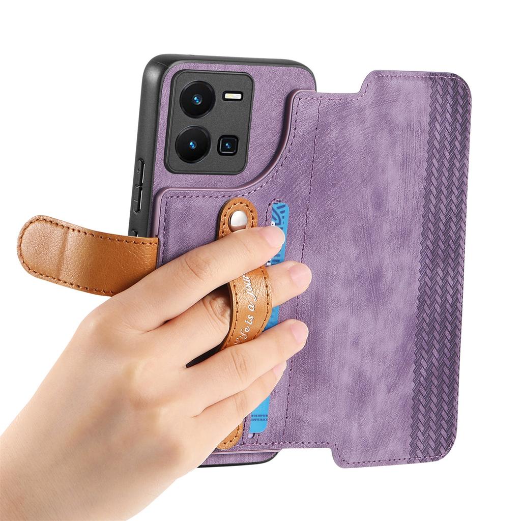 Ultimate Shockproof Wallet Case for Vivo series.Y02/Y02s/Y11/Y17/Y15/Y12/Y3/Y15S/Y10/Y16/Y20/Y21/Y35...| Card Holder + Stand + RFID Protection