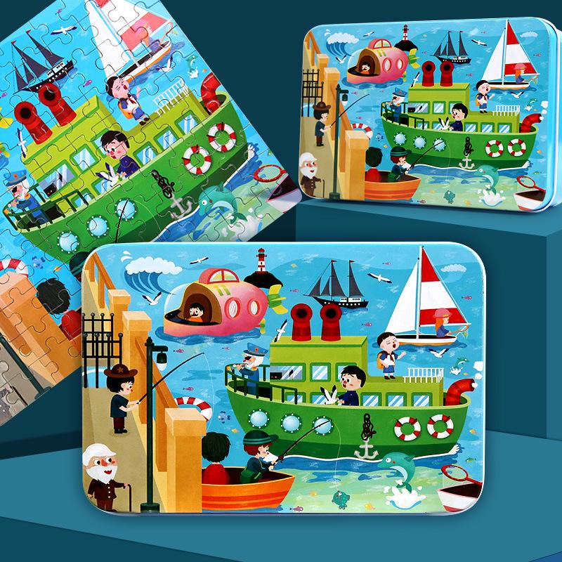 Wooden Jigsaw Puzzle Toy - 9 To 100 Pieces, Children's Early Education & Matching Game