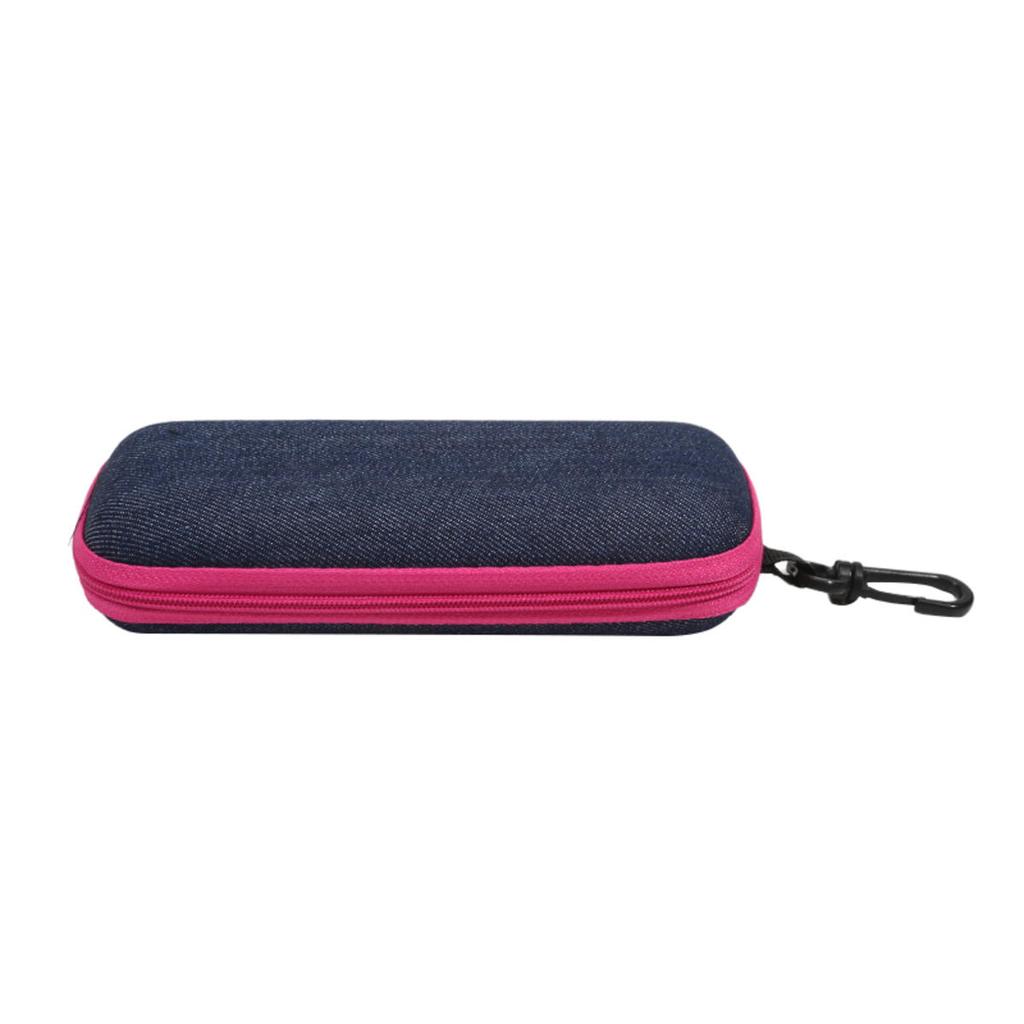Fashion Denim Fabric Glasses Box Zipper Sunglasses Protection Container Eyeglasses Case Reading Glasses Organizer Carry Bag