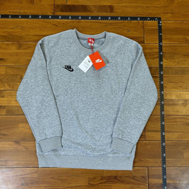 Neuer Herbst Winter Plus Samt Rundhals Hoodie - Einfarbige mit gesticktem Haken Logo