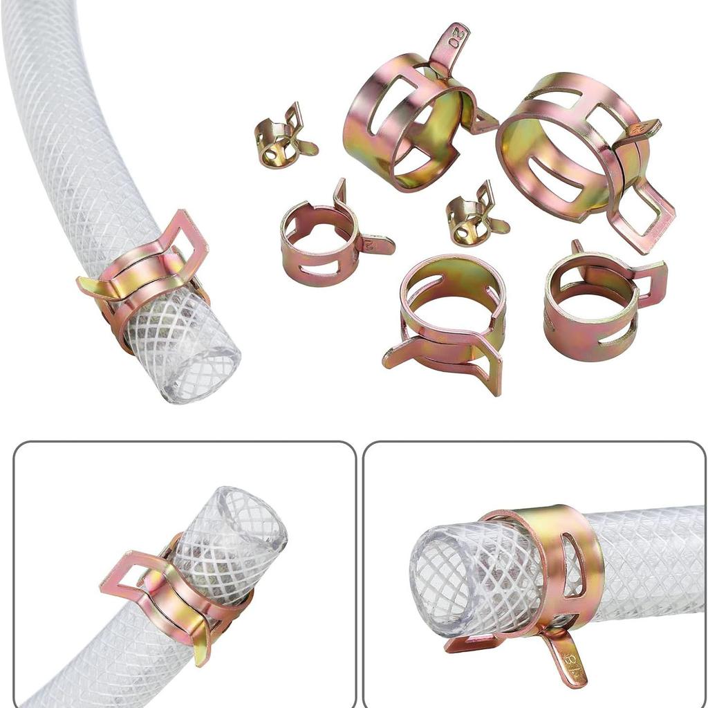 Kolor stali węglowej cynk 100 szt. zestaw elastycznych zacisków zacisk japoński zacisk skrzynka zacisk do rury wodnej zacisk do gazu zacisk do rury parowej