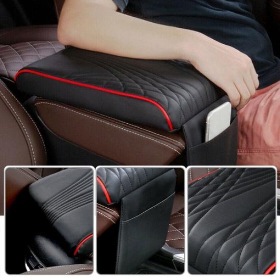 Car Memory Foam Armrest Cushion Storage Bag Center Console Arm Rest Box Pad