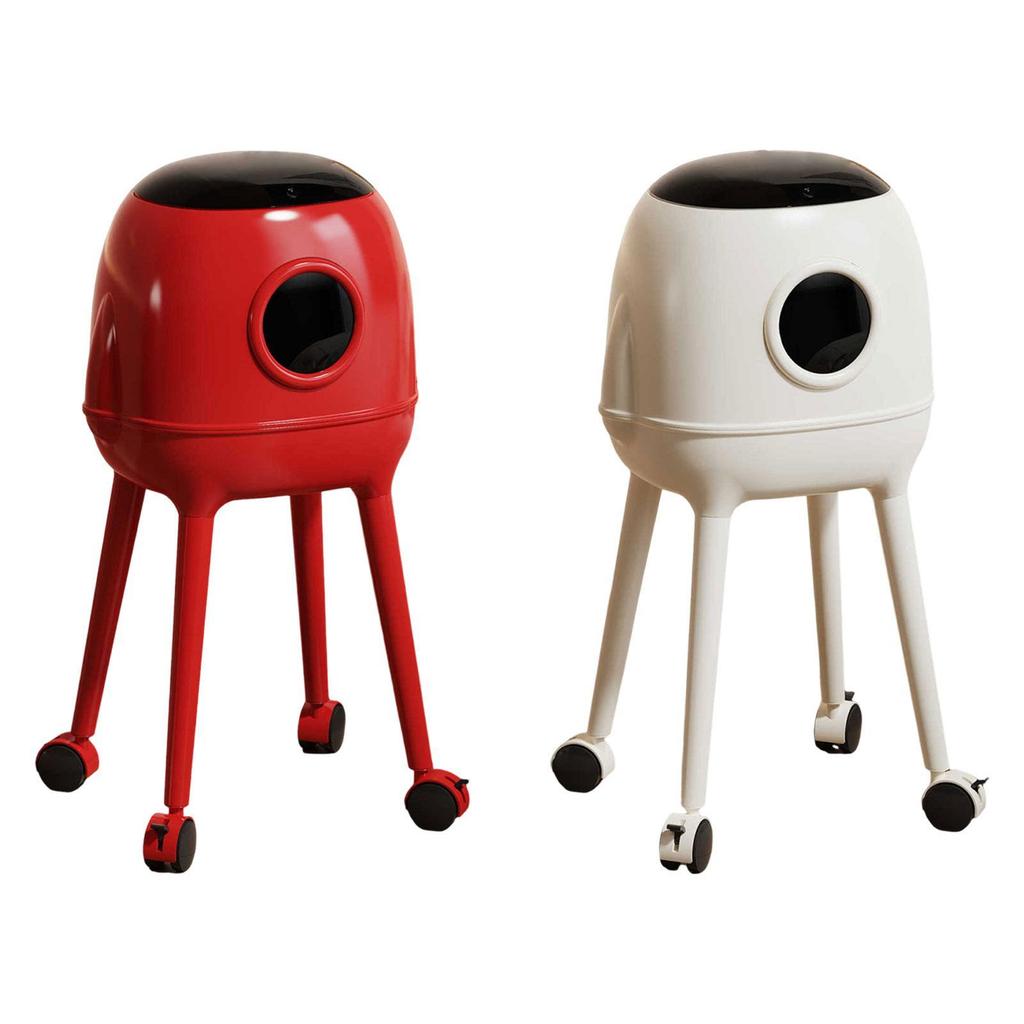 Garbage Can High Foot,Dustbin Waste Basket for Office Bedroom Living Room Bathroom