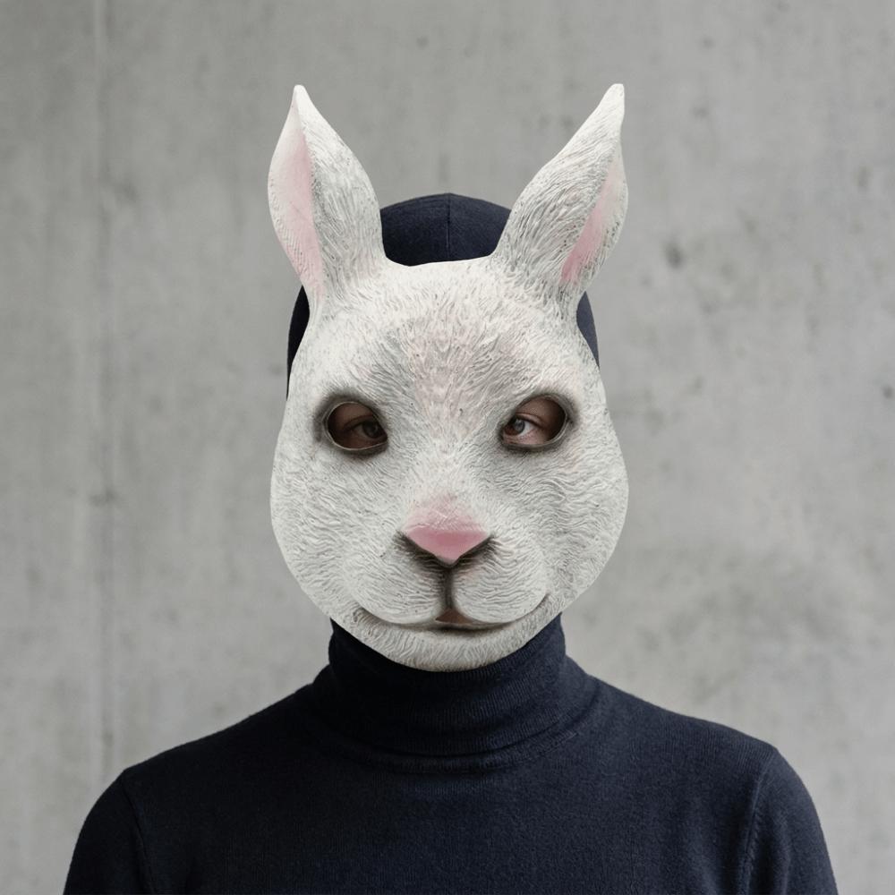 PU Bunny Masquerade Mask Anime Halloween Mask Fancy Rabbit Mask Cosplay