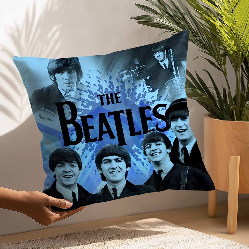 The B-beatleS-Band Pillow Case Plush Fabric Soft Pillowcase Double Sided Print Cushion Cover Household