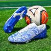 35-45 Męskie niskie buty piłkarskie Outdoor Długie gwoździe Niebieskie i białe porcelanowe sportowe buty piłkarskie Duże rozmiary Młodzieżowe sportowe dziecięce buty piłkarskie