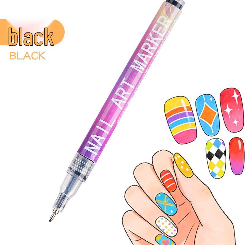 12-Color Fine Tip Acrylic Nail Art Markers Set