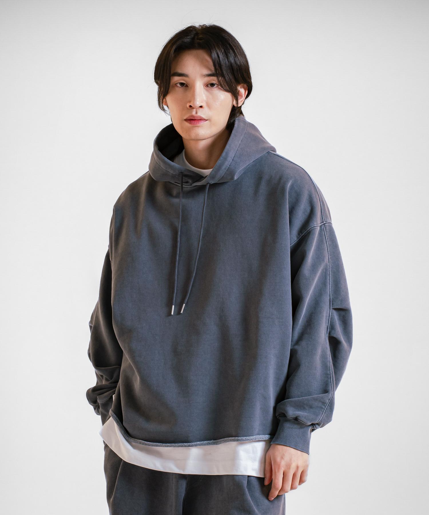 Ps Shopper Pigment Small Logo Crop Cut Hoodie [Navy] Xl