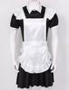 Men Sissy French Maid Outfits Cosplay Costumes Puff Sleeve Button Down Fancy Dress With Apron And Headband