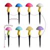 Solar Crackle Waterproof High Brightness Outdoor Mushroom Lamp for Courtyard and Lawn Decoration