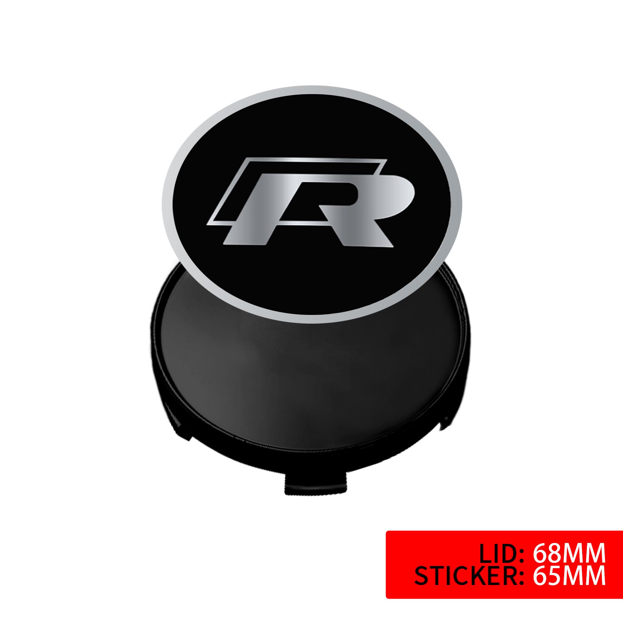

For VOLKSWAGEN VW 4pcs 60/63/68mm Car Wheel Tire Center Covers Emblem Wheel Hub Covers Auto Accessories For VW R Rline Golf 4Mot 4pcs
