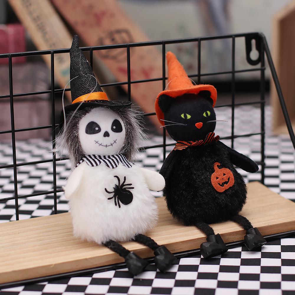 Plush Pumpkin Witch Doll Hanging Halloween Decor