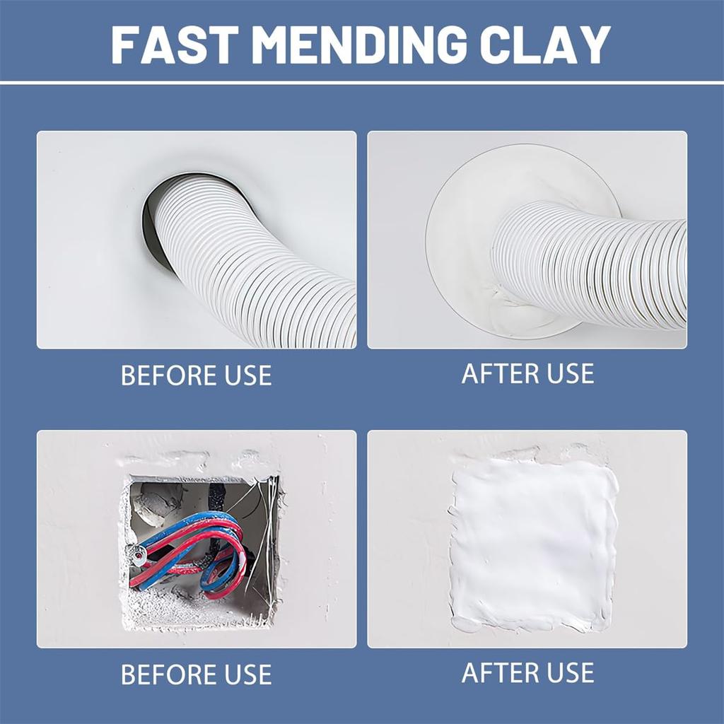 1-10 Pcs Cement Wall Hole Sealant Waterproof Repair Sealing Clay White Sealing Putty for Cover Cracks Pipeline Seal Quick Repair