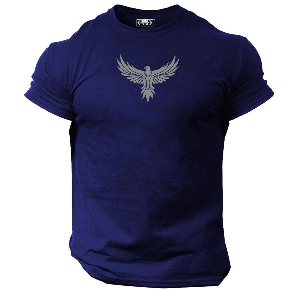 Eagle T Shirt Gym Clothing Bodybuilding Training Workout Exercise Fitness Top