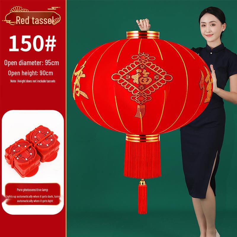 2026 New Style Red Lantern Pair for Main Entrance - Spring Festival Celebration Decor