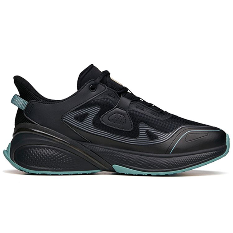 Anta Running Series Soft Sole Lightweight Shock Absorption Low Top Running Shoes Men Sneakers Black Gray Green 112135530R-5