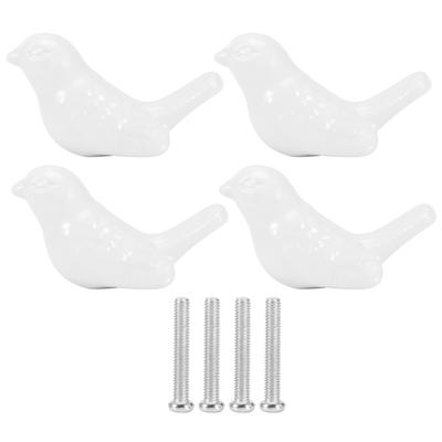 Set da 4 Pomelli Ceramici a Forma di Uccello Maniglia a Tirare per Ante Cassetti Mobili Fai da Te Accessori per Mobili