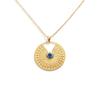 Minimalist Blue Eye Pendant Necklace Stainless Steel Geometric Jewelry  Party
