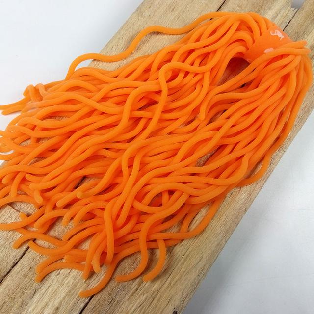 60 strands/PC Fshing Lures Soft Worm Body Squirmy Wormy Fly Tying Material San Juan Worm Earthworm Baits for Trout S