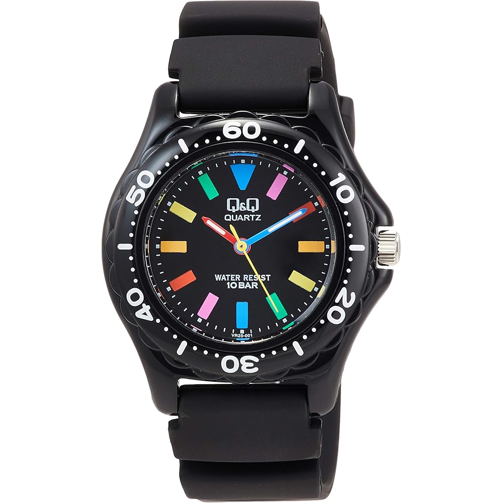 Citizen QQ Analog Waterproof Watch with Resin Band for Women Black VR25-001