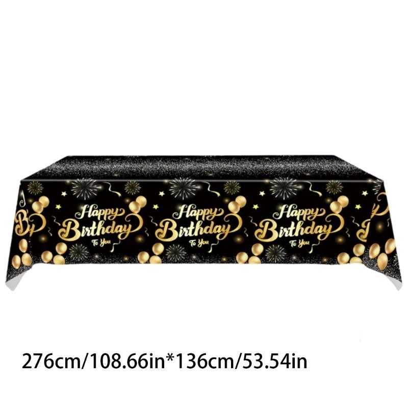 Disposable Party Supplies Black Gold Brilliants Theme Food Safe Ink Printing For Indoors Outdoor Gatherings