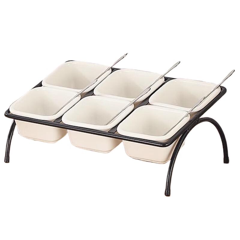 Modern 3-Tier Carbon Steel Buffet Condiment Rack