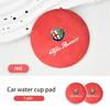 Suede Car Coaster Anti-slip Water Cup Heat Insulation Mat Decor For Alfa Romeo 159 Giulietta 156 147 Giulia Mito GT Stelvio