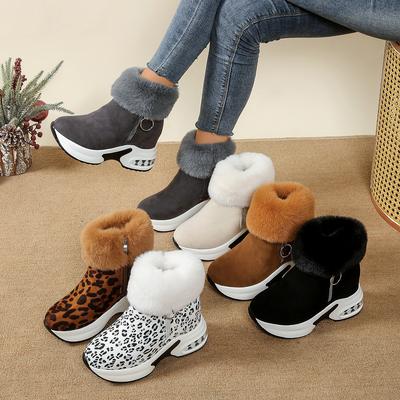 Women Ankle Boots New Winter Platform Snow Boots Designer Comfortable Sneakers Female Causal Thickened Fluff Shoes Women