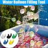 6 Stück Wasserballon-Füllwerkzeug Schnellfüll-Gadget Einfüll-Wasserballon Selbstverschließend Wasserballon-Füller Lustiges Familien-Wasserschlacht-Spielzeug Geschenke