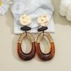 Elegant Melard Geometric Oval Dangle & Disc Stud Earrings for Women